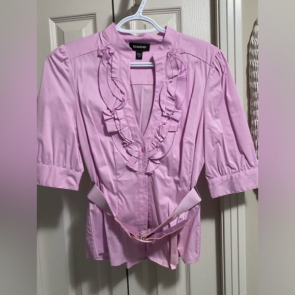 Woman’s deep V blouse. Cotton - Picture 1 of 1